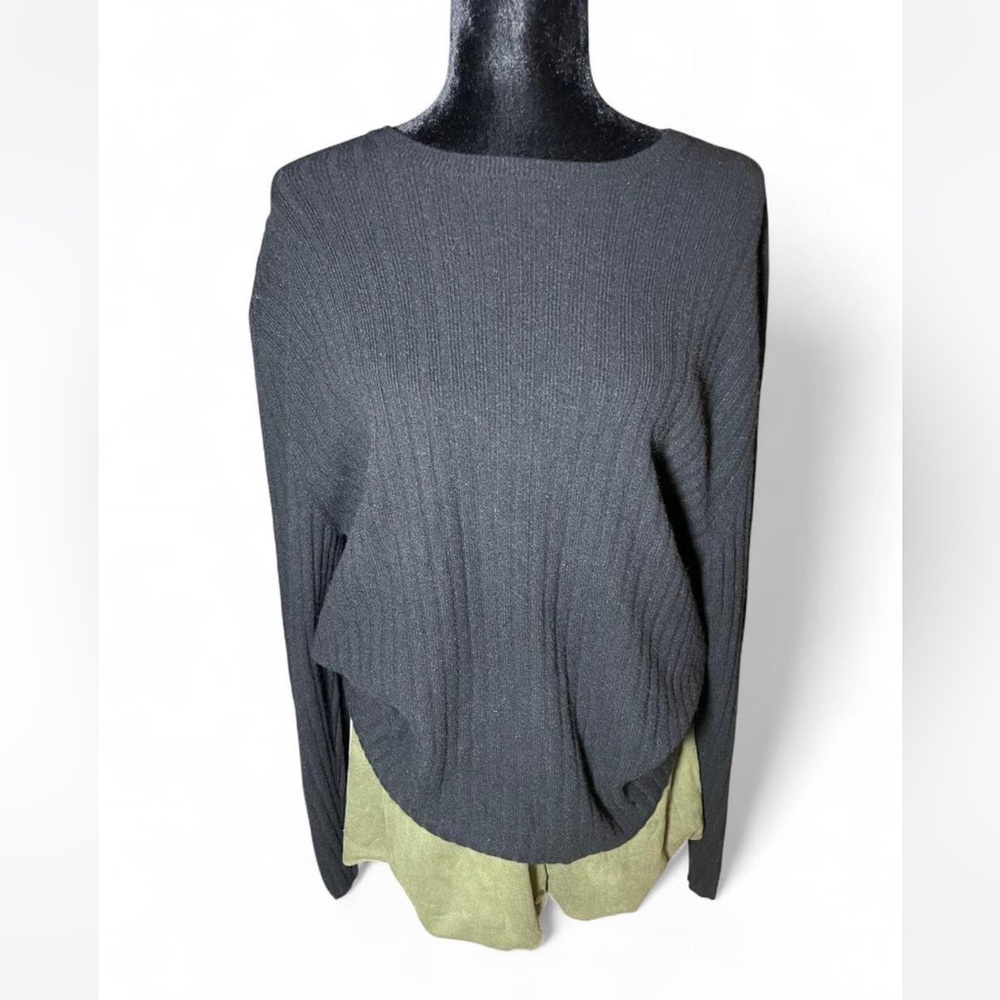 Classic Black Holt Renfrew 100% Cashmere Plus Size Sweater